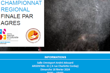 Affiche Finale régionale FSCF de Normandie individuelle par agrès 2024