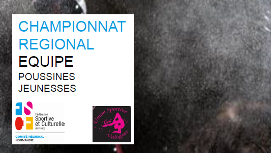 Affiche championnat régional FSCF de Normandie 2024 par équipes - Poussines jeunesses