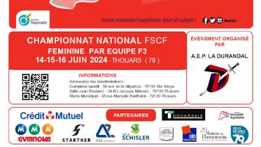 Affiche championnat national FSCF 2024 - F3